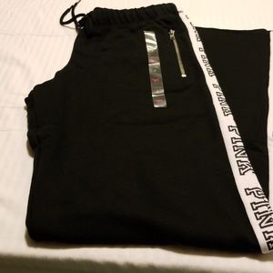 Black and white lounge pants